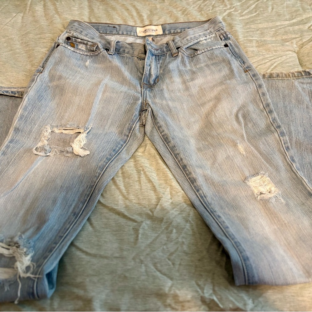 2007 Abercrombie & Fitch Light Blue Distressed Boyfriend Jeans